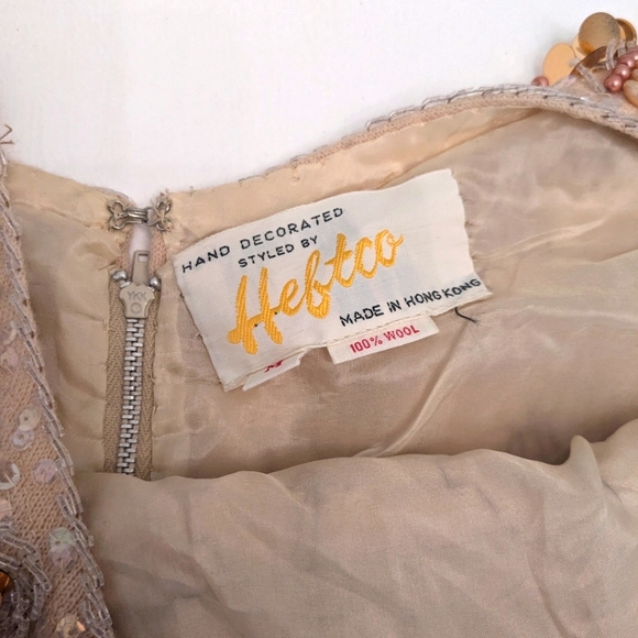 HEFTCO Vintage Beaded Wool Top - Picture 3 of 6